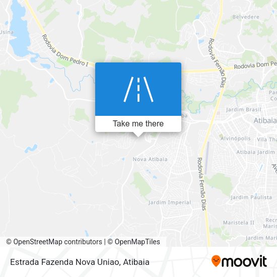 Estrada Fazenda Nova Uniao map