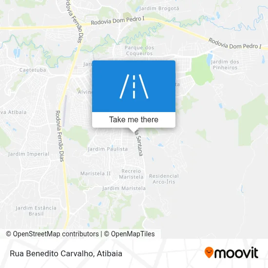 Rua Benedito Carvalho map