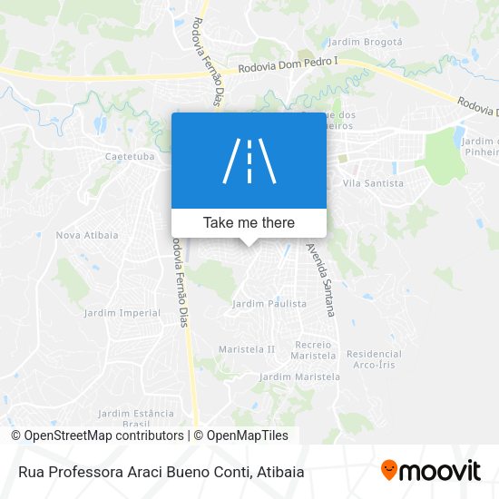 Rua Professora Araci Bueno Conti map