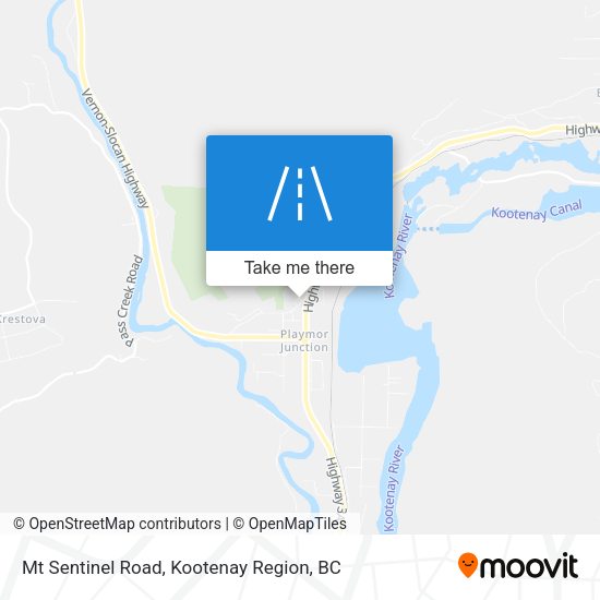 Mt Sentinel Road map