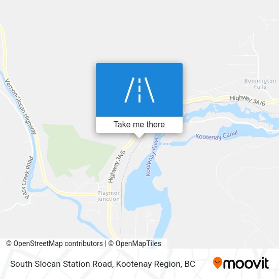 South Slocan Station Road map