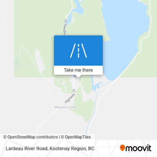Lardeau River Road map