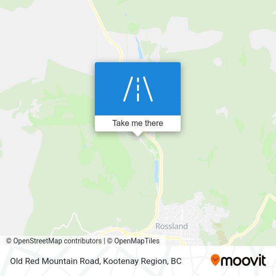 Old Red Mountain Road map