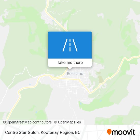 Centre Star Gulch map