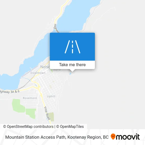 Mountain Station Access Path map
