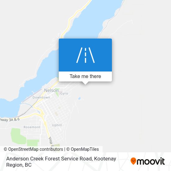 Anderson Creek Forest Service Road map