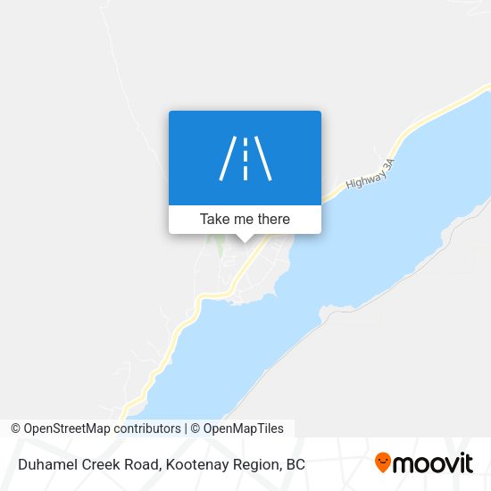Duhamel Creek Road map