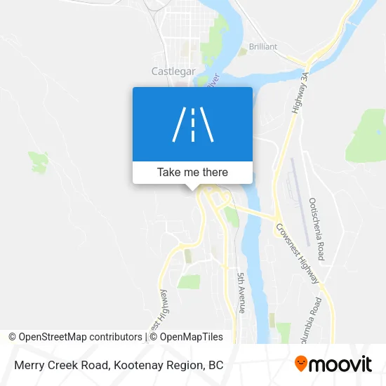 Merry Creek Road map