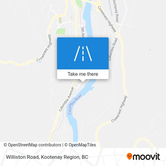 Williston Road map