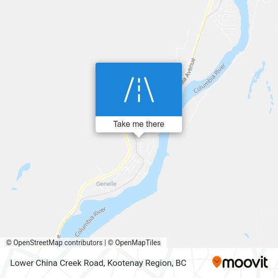 Lower China Creek Road map