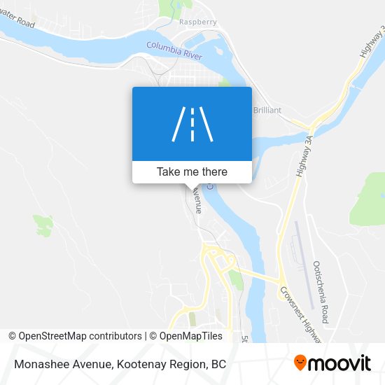 Monashee Avenue map