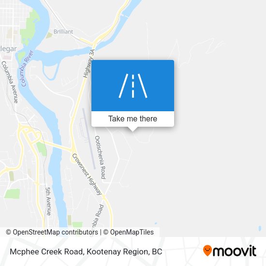 Mcphee Creek Road map
