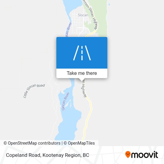 Copeland Road map