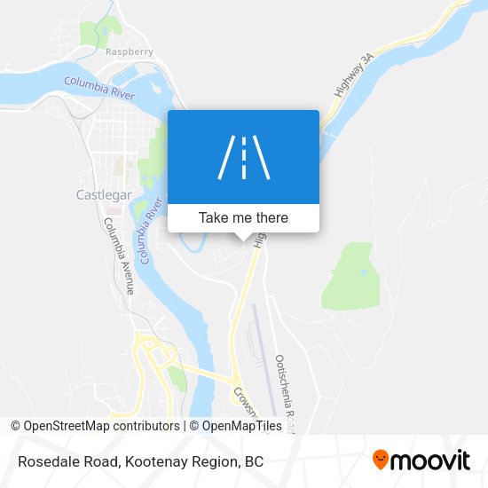 Rosedale Road map