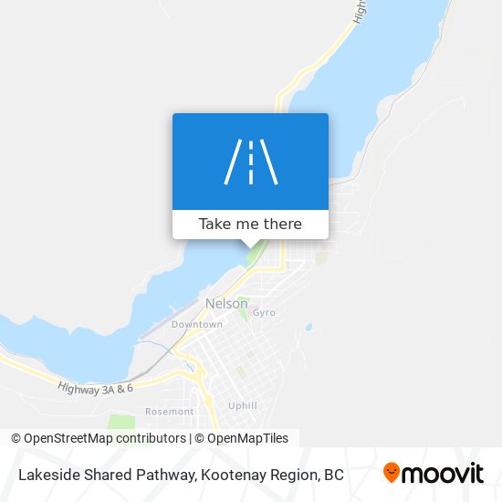 Lakeside Shared Pathway map