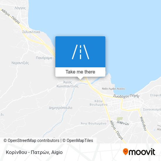 Κορίνθου - Πατρών map
