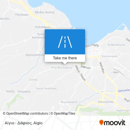 Αίγιο - Δάφνες map
