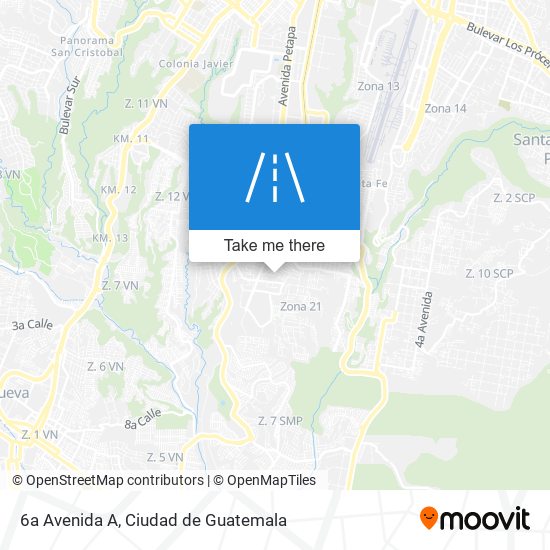 6a Avenida A map