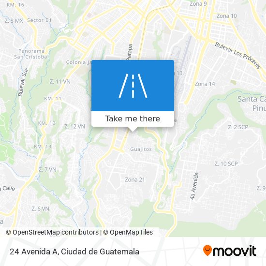 24 Avenida A map