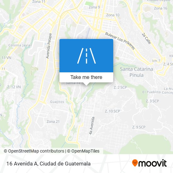 16 Avenida A map