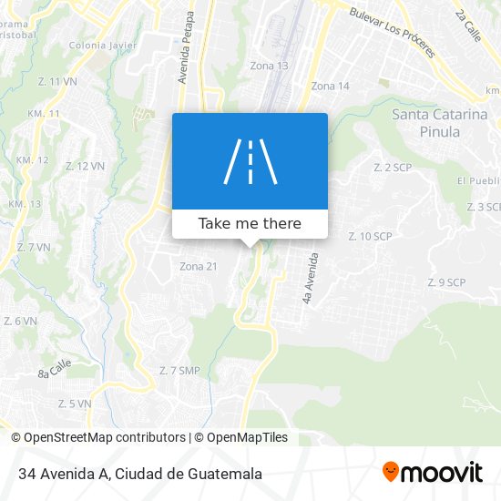 Mapa de 34 Avenida A