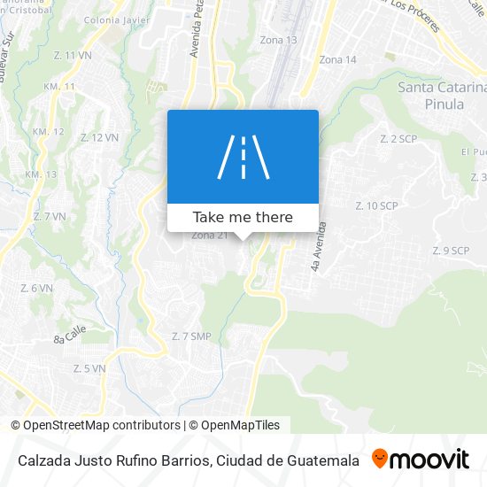 Calzada Justo Rufino Barrios map