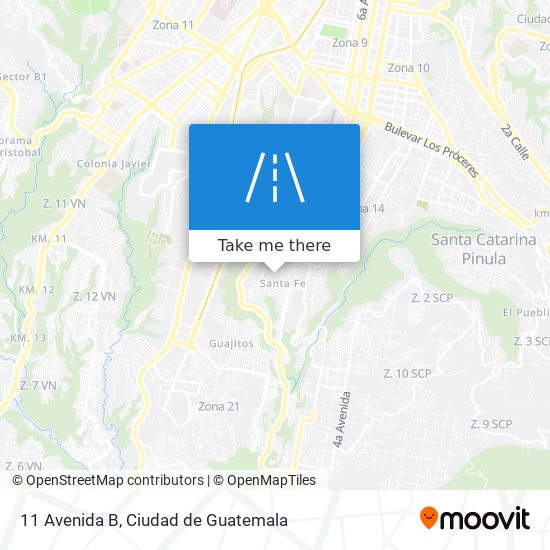 11 Avenida B map