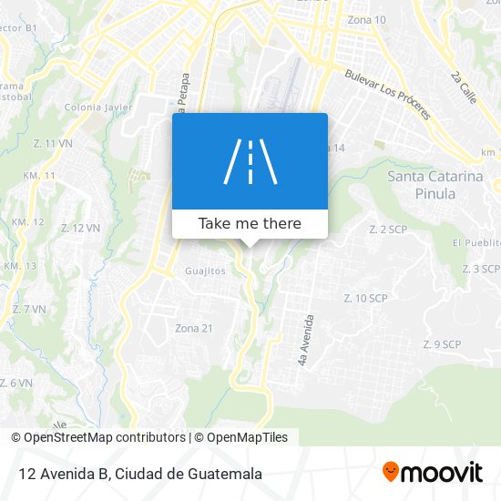 12 Avenida B map