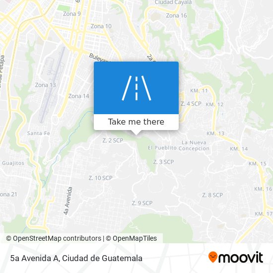 5a Avenida A map