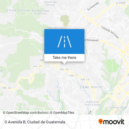 0 Avenida B map