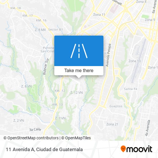 11 Avenida A map