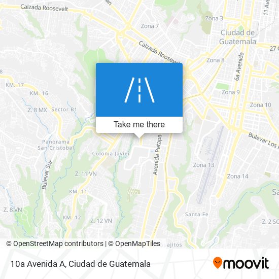 10a Avenida A map