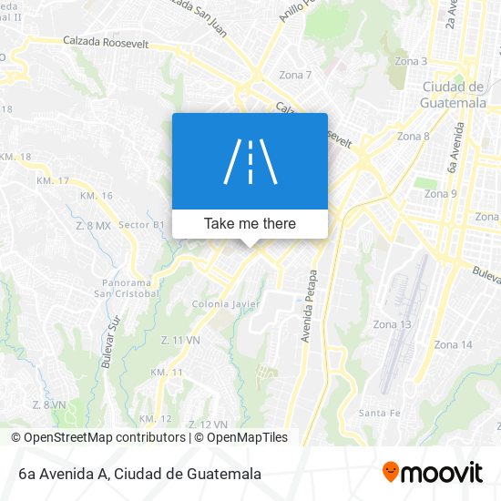 6a Avenida A map