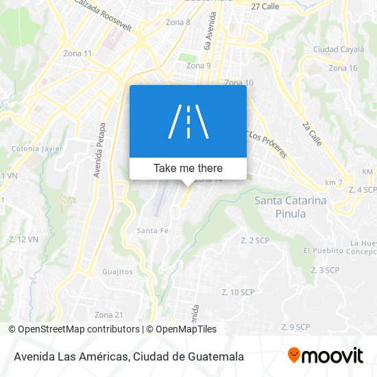 Avenida Las Américas map