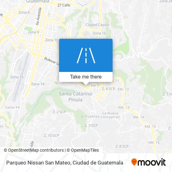 Parqueo Nissan San Mateo map