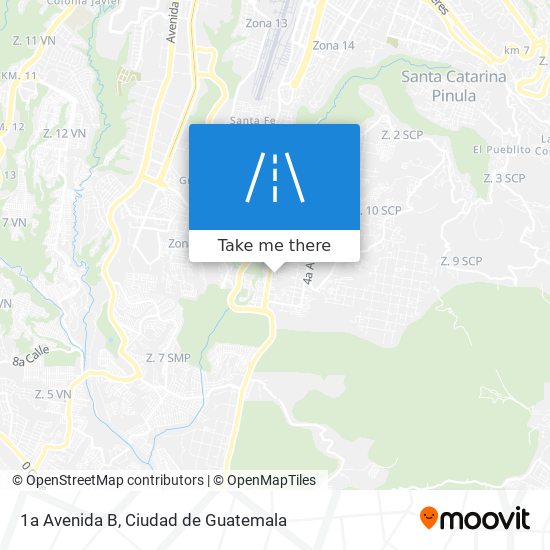 Mapa de 1a Avenida B