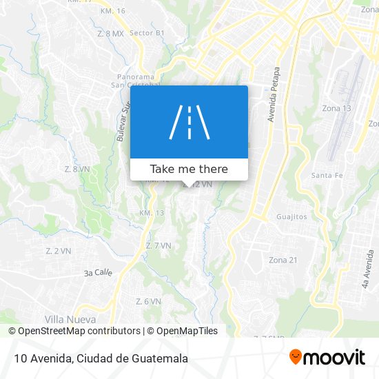 10 Avenida map