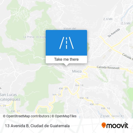 Mapa de 13 Avenida B