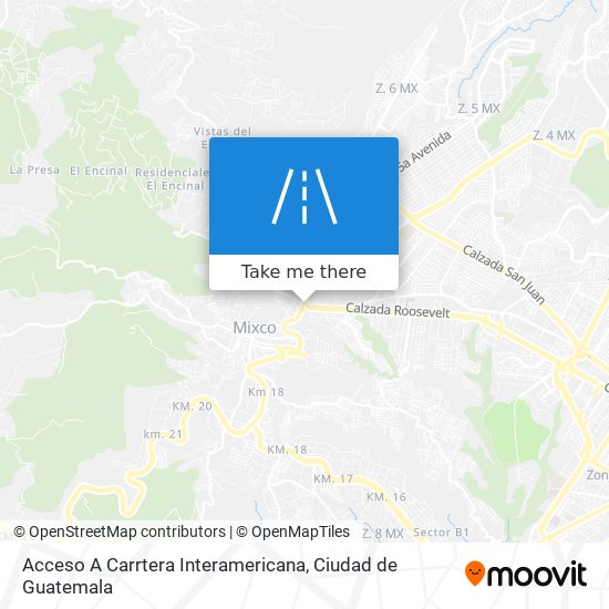 Acceso A Carrtera Interamericana map