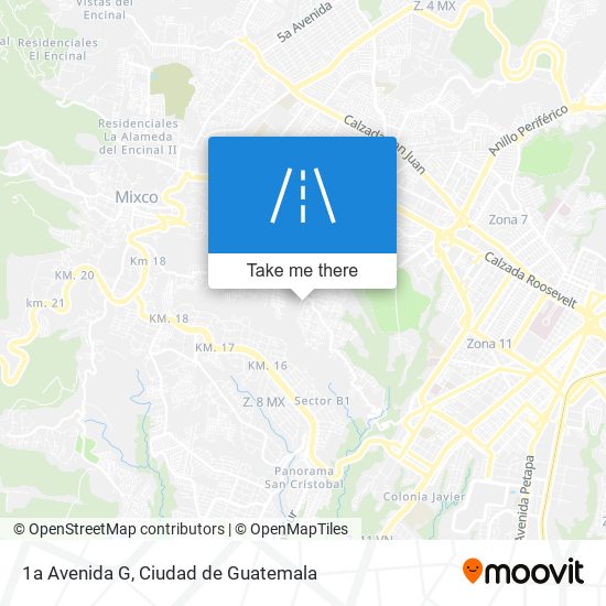 Mapa de 1a Avenida G