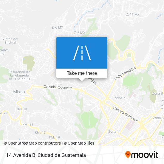 Mapa de 14 Avenida B