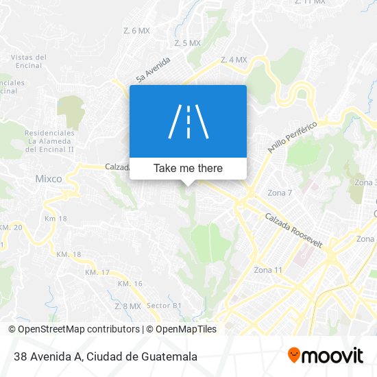 38 Avenida A map