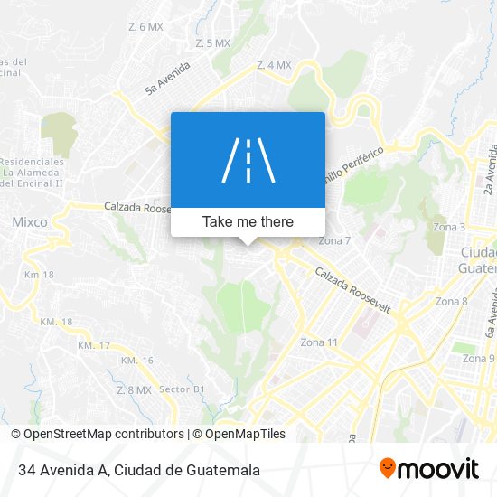 34 Avenida A map