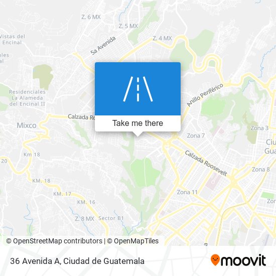 36 Avenida A map