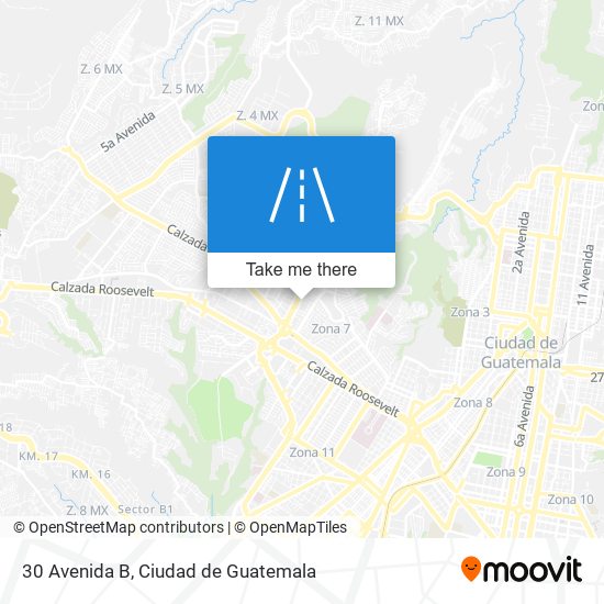 30 Avenida B map