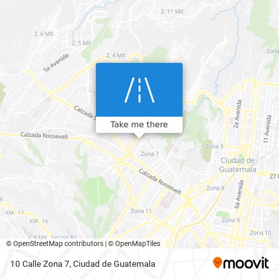 10 Calle Zona 7 map