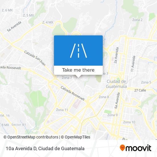 10a Avenida D map