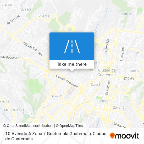 10 Avenida A Zona 7 Guatemala Guatemala map