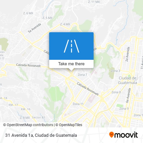 31 Avenida 1a map