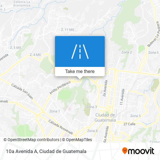 10a Avenida A map